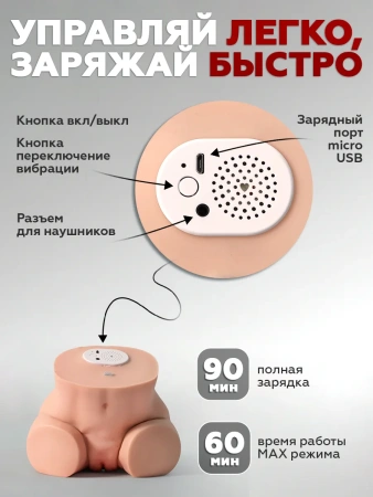 Стонущая попка-мастурбатор Foxy с вибрацией